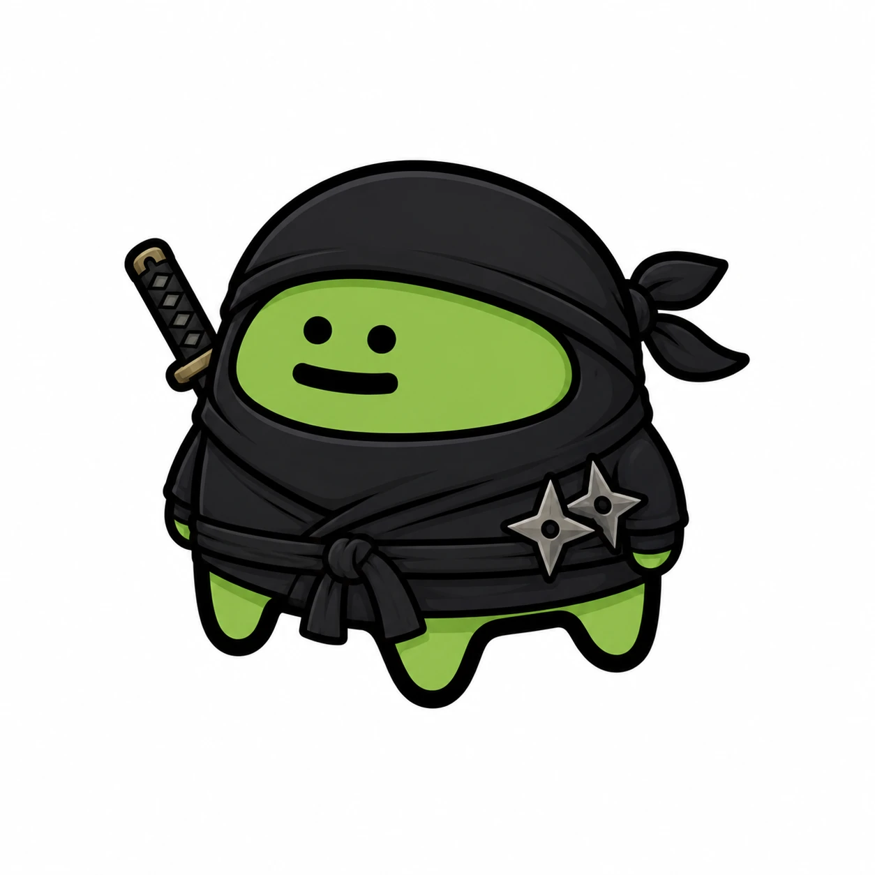 Freg dressed as a ninja
